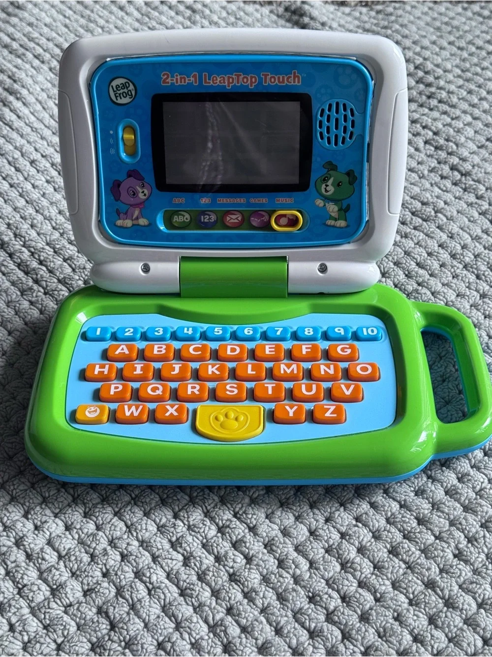 2-in-1 LeapTop Touch Kids Learning Laptop - Green/Blue/Orange